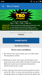 [*Loot*] Pennyful app TRICK - 10 Rs. ON SIGN UP + 40 Rs. FOR PURCHASE + 50 Rs. PER REFER - TRANSFER TO BANK [ NO MINIMUM AMOUNT REQUIRED] + PROOF - Jan'16