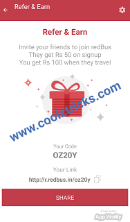 REDBUS APP {*LOOT*} TRICK-REFER AND EARN-MAR'16