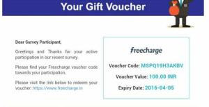 (*LOOT*)Zippy Opinion Offer:Get Rs 50 Freecharge Voucher For Free-Mar'16