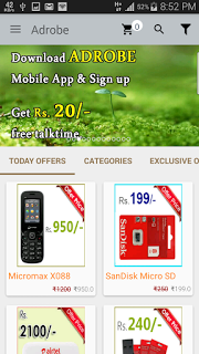 {*LOOT*}Adrobe app-get 20 Rs Free Recharge On SignUp+Proof-Mar'16