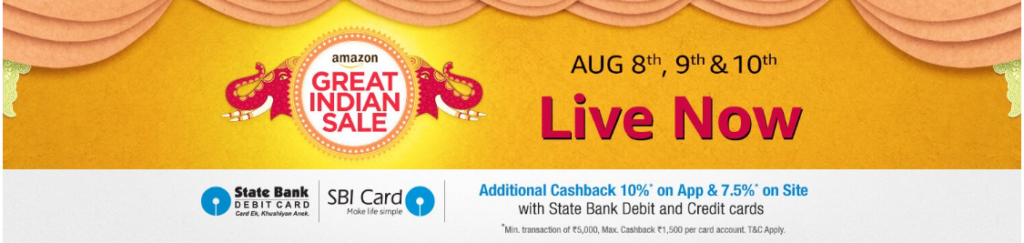 (LIVE NOW)Amazon Great Indian Sale - Get Amazing deals & Huge discount +Addition bank Offers
