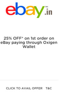 Ebay : Get 25% Off On Your First Order [Max. Discount Rs.500]