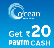 Paytm Ocean Water Offer-Get Free Rs.20 Paytm Cash on Each Bottle