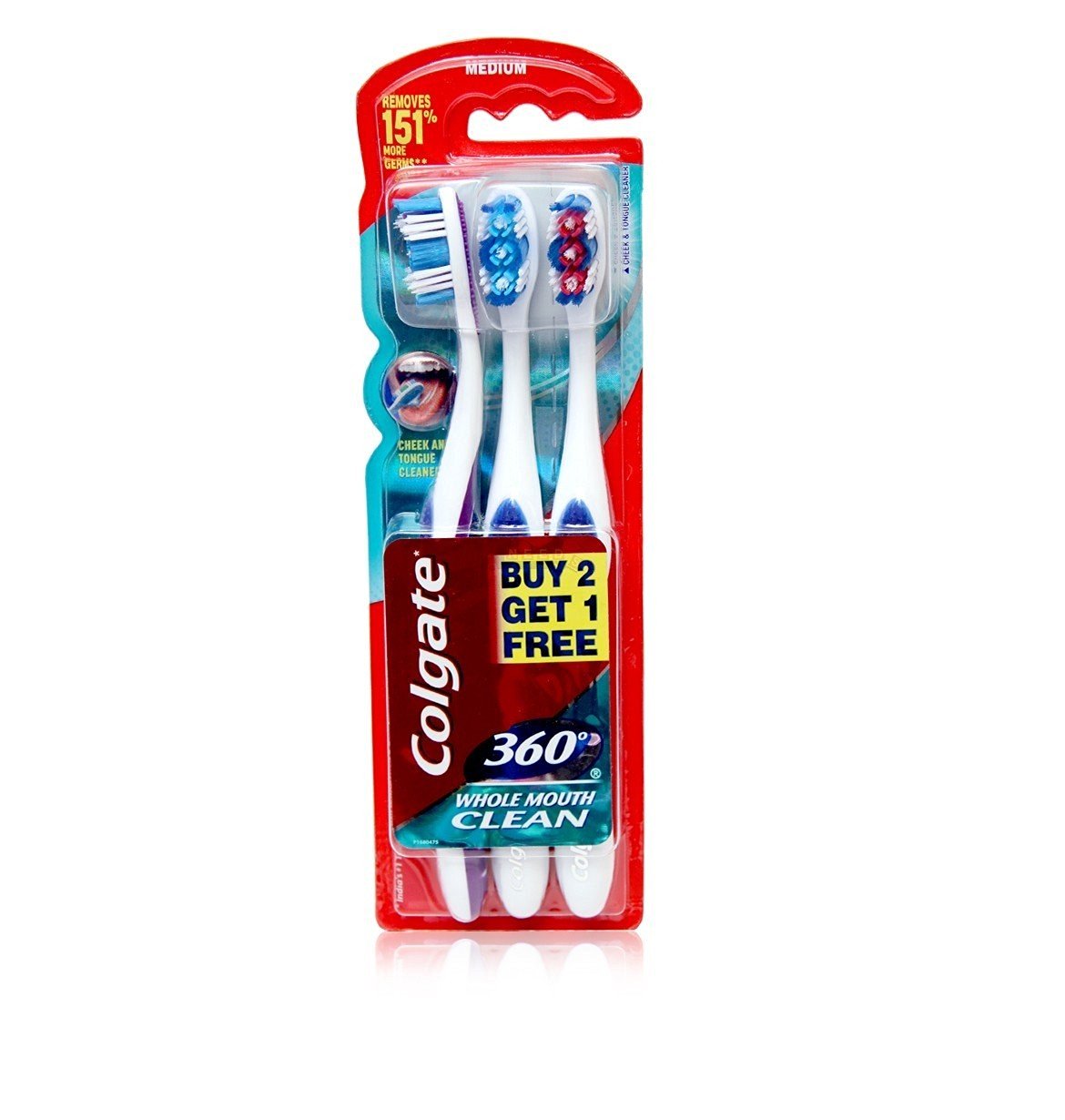 Colgate 360 Whole Mouth Clean Toothbrush (Buy 2 get 1 Saver) in Just Rs.84
