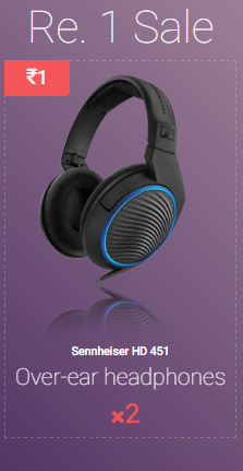 (Super) Eyezon Rs.1 sale-Get Sennheiser Headphones of Rs.5000 In Just Rs.1 (Lots of items)