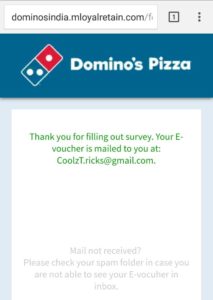(Maha Loot) Get Rs.200 Dominos E-Gift Voucher Instantly Free