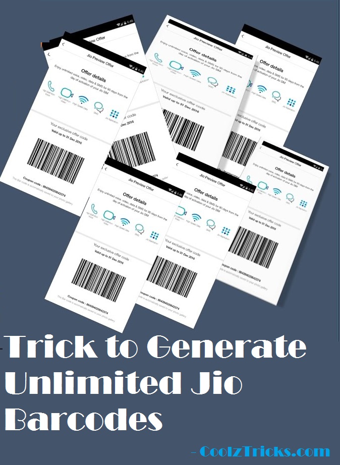 Jio Barcode Showing Redeemed? Trick To Generate Unlimited Jio Barcodes(From Mobile Pc)