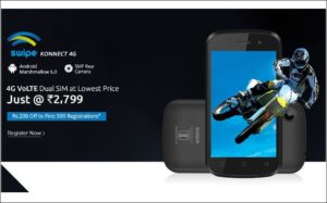 (Cheapest 4G Phone)Shopclues-Swipe Konnect Neo 4G VoLTE@just Rs.2568(Just Launched)
