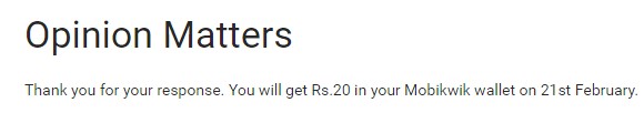(Must Loot) Fill Up This Small Survey & Get Rs.20 In Mobikwik Wallet