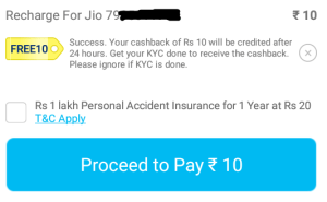 (Loot) Paytm FREE10- Rs.10 Free Paytm Recharge Code Inside