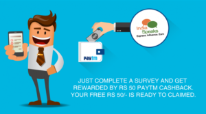Indiaspeaks.net Free Paytm Cash Trick