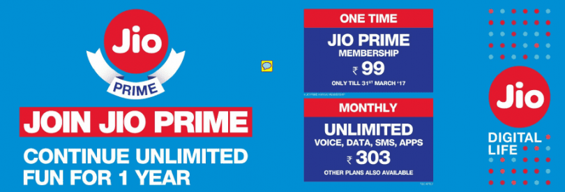 4G Data Plans For Jio Prime & Jio Non Prime Users