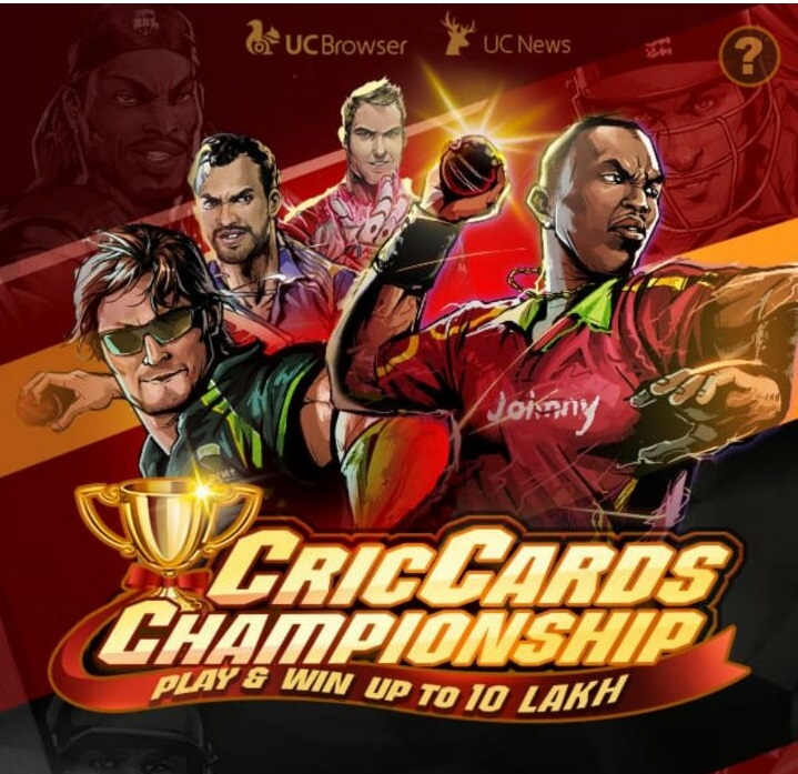 (Loot Back)UC News Cricket Cards Championship-Play & Win Rs.20000 PayTm Amazon Cash