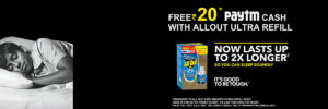 Paytm AllOut Offer : Get Rs.20 Free Paytm Cash With Every Ultra Refill Pack