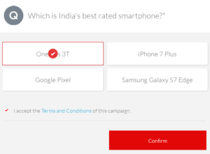 OnePlus Best Smart Phone Contest