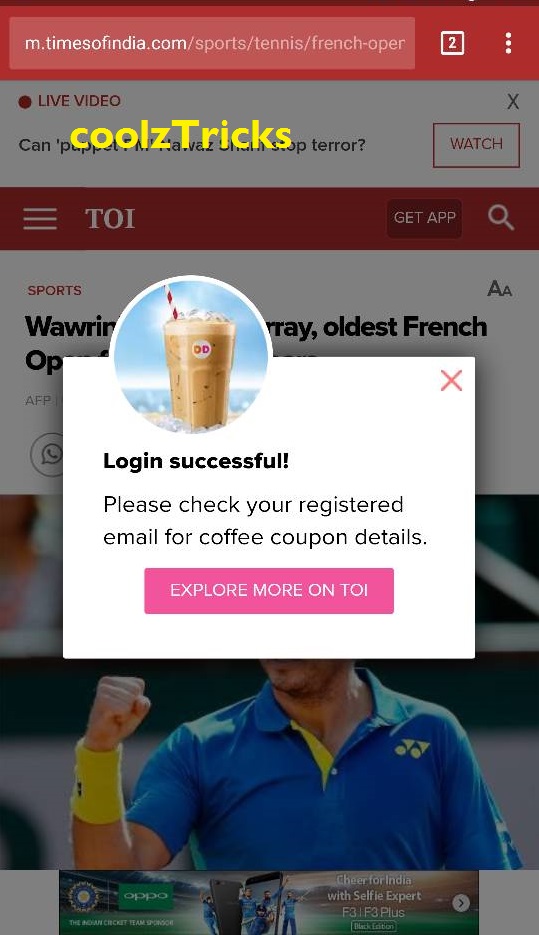[Freebie Loot] Get a Free Dunkin' Shaken Iced Coffee From TOI Website