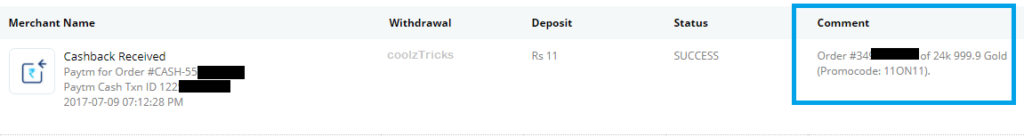 (Loot) Paytm Loot- Buy Gold Of Rs.11 For Free
