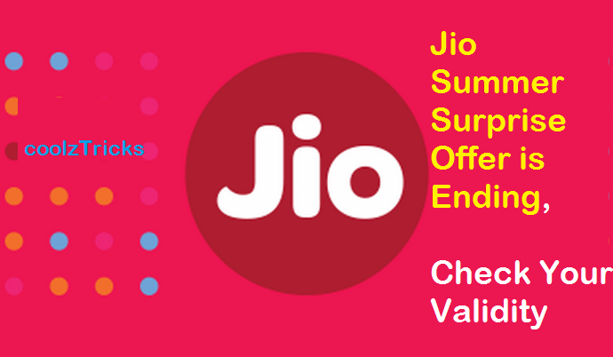 Jio Summer Surprise Offer is Ending, How To Check Your Validity