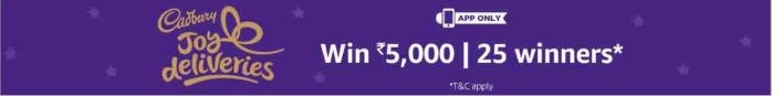 (All Answers) Amazon Cadbury Contest Quiz- Solve & Win Rs.5000 