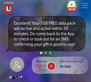 Download MyVodafone & Get Free 1GB 4G Data For 30 Days