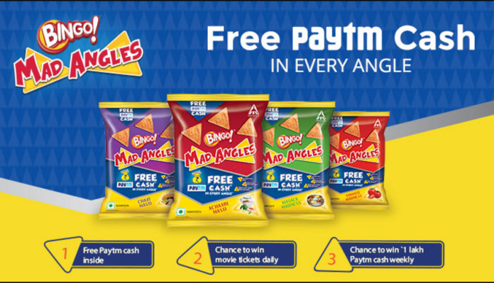 Paytm Bingo Mad Angles Offer-Get Free Rs.30 Cash, Movie Tickets&1 Lakh Paytm Cash