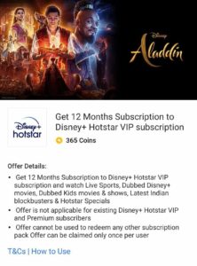 1 Year Disney+ Hotstar VIP Subscription For FREE