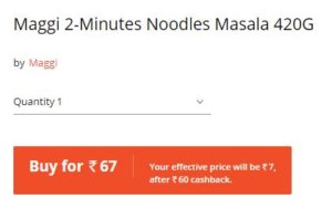 PayTM Loot - Maggi 2-Minutes Noodles Masala In Just Rs.7
