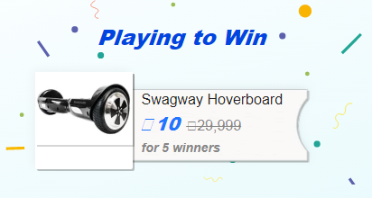 [NEW] Flipkart: Win SWAGWAY Hoverboard Worth Rs.29,999 For Just Rs.10