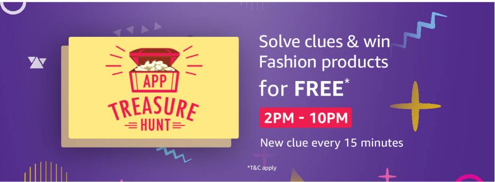 (All Answers) Amazon App Treasure Hunt 10th Oct-Free Products Tricks