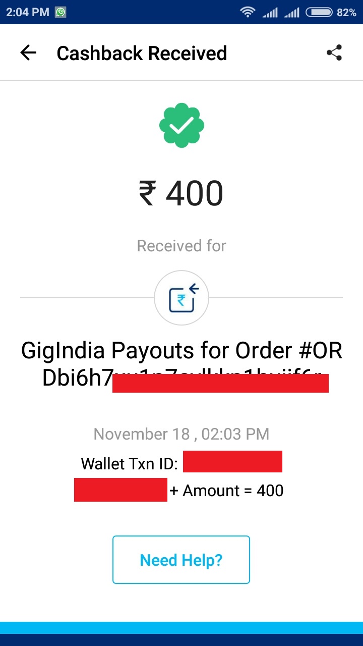(PROOF) GigIndia -Refer Friend & Get Upto Rs.1000 Free PayTM Cash