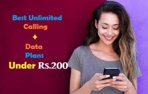 Best Unlimited Calling+Data Plans Under Rs.200 From All Operators