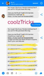 (Big Loot+Proof) Ruuh Messanger Chat - Refer 4 Friends To Win Rs.50 Amazon Gv