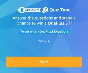 (All Answers) Amazon OnePlus 5T Quiz-Win OnePlus 5T Starwarz Edition 