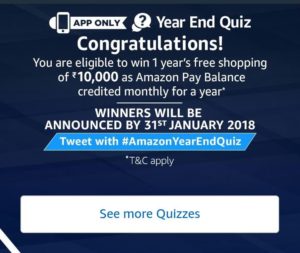 (All Answers) Amazon Year End Quiz – Answer and Win 1 Year Free Shopping