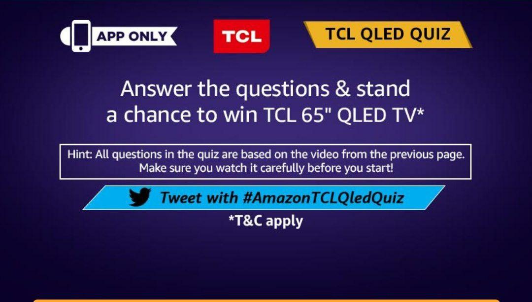 Amazon TCL Quiz Answers