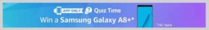 (All Answers)Amazon Samsung Galaxy A8+ Quiz - Answers & win Samsung Galaxy A8+