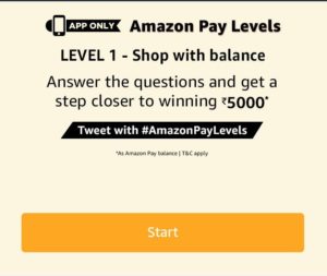 (All Answers)Amazon Pay level - Answer & win Rs 5000