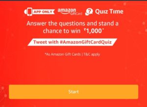 (All Answers) Amazon Gift Cards Quiz-Win Rs.1000(200 Winners)