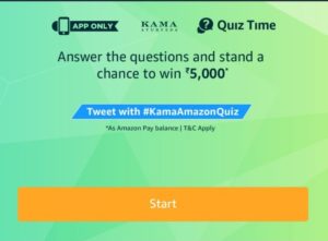 Amazon kama Ayurveda Quiz - Answers & win Rs 5000