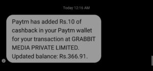 (Proof Addded)Grabbit Media - Download App & Get Rs 10 Paytm Instantly
