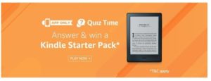 Amazon Kindle Quiz - Answer & win Kindle Starter Pack