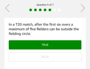 (All Answers) Amazon Cricket Quiz-Answer & Win Rs.20,000