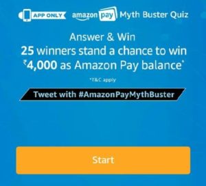 Amazon Myth Buster Quiz - Answer & Win Rs.4000