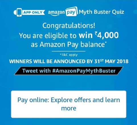 Amazon Myth Buster Quiz - Answer & Win Rs.4000