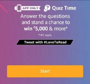 Amazon World Book Day Quiz - Answer & Win Rs.5000
