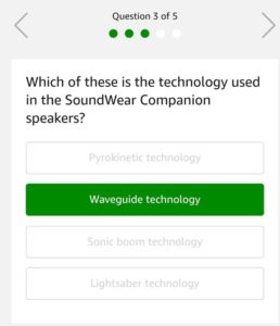 Amazon Boss Quiz - Answer & win Boss SoundWear Companion Speaker