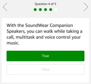 Amazon Boss Quiz - Answer & win Boss SoundWear Companion Speaker