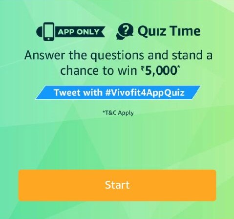 Amazon Garmin Vivofit 4 Quiz - Answer & win Rs.5000