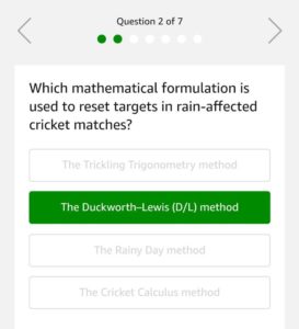 (All Answers) Amazon Cricket Quiz-Answer & Win Rs.20,000 (28th April)