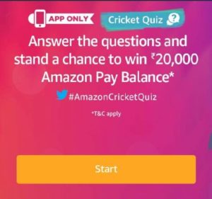 (All Answers) Amazon Cricket Quiz-Answer & Win Rs.20,000 (6th May)
